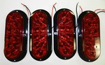 (4) Red Light 6" Oval Surface Mount 10 Led Tail Trailer Truck Optronics. Fixed Price $43.69.