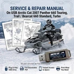 Arctic Panther 660 Bearcat 2007 Service Repair Shop Manual On Usb. Fixed Price $23.99.