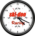 Ski-doo Racing Dealer Snowmobile Service Sales Advertising Red Sign Wall Clock. Fixed Price $26.95.
