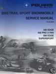 2003 Polaris Trail Sport Snowmobile Service Manual P/n 9918048-CD. Fixed Price $27.99.