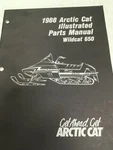 1988 Wildcat 650 Illustrated Parts Manual Arctic Snowmobile P# 2254-451. Fixed Price $9.95.