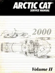 Genuine Arctic Cat Master Service/repair Manual 2000 Snowmobiles Volume Ii. Fixed Price $34.99.