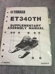 Yamaha ET340TH Snowmobile Supplementary Assembly Manual LIT-12668-00-59 RO-38. Fixed Price $14.00.