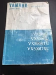 Yamaha Snowmobile Owners Manual VX500U VX500EU /VX500STU VX500DXU. Fixed Price $15.00.