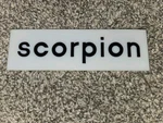 Vintage Nos Scorpion Snowmobile Name Plate. Fixed Price $19.99.