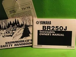Yamaha BR250 J 1984 Snow Mobile Owners Manual & Safty Handbook Oem. Fixed Price $10.00.